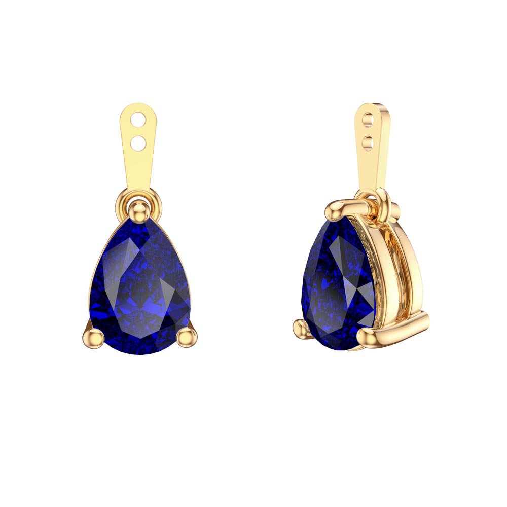 Charmisma 4ct Blue Sapphire 18ct Gold Vermeil Pear Earring Drops
