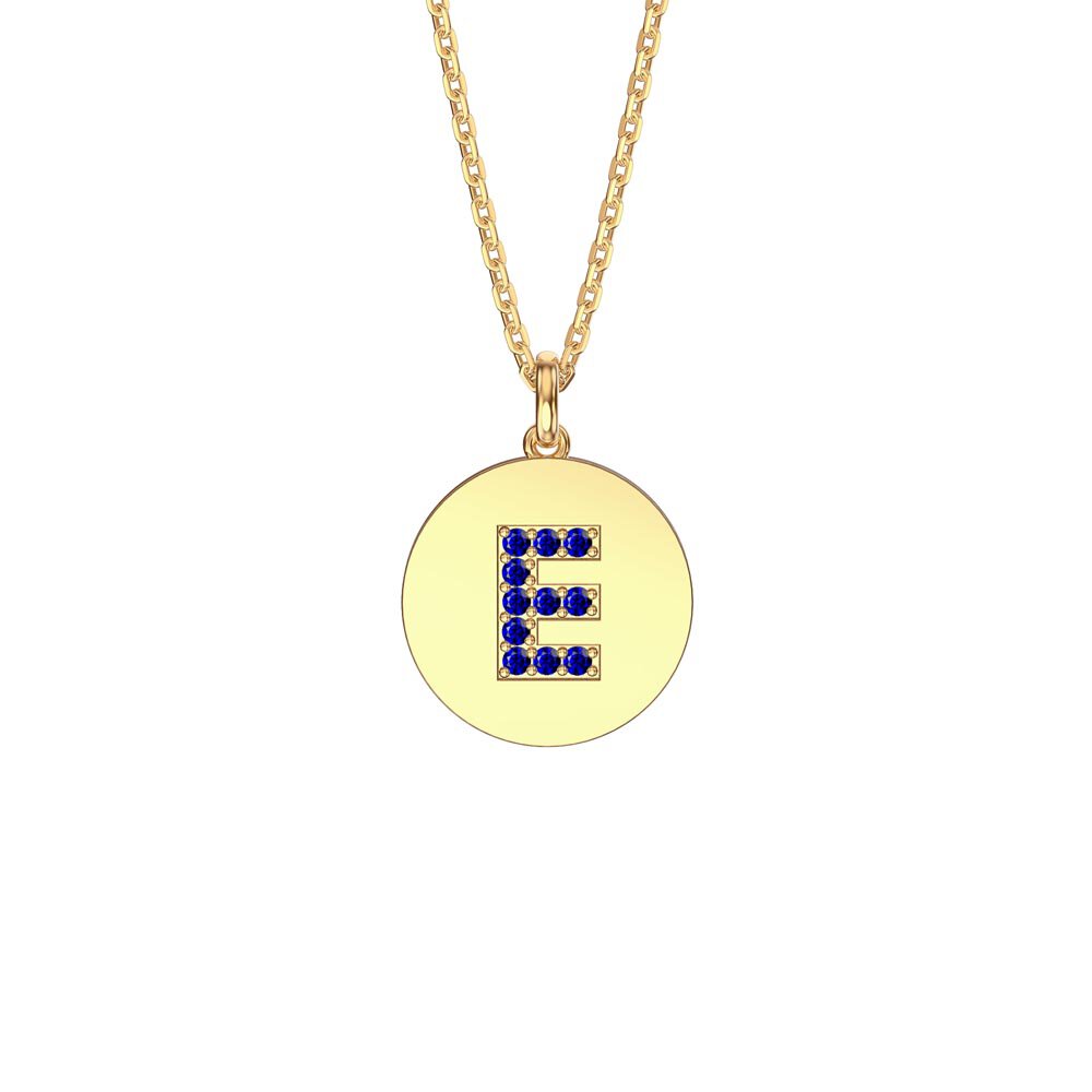 Charmisma Sapphire Pave 18ct Gold Vemeil Alphabet Pendant E