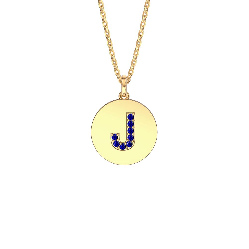 Charmisma Sapphire Pave 18ct Gold Vemeil Alphabet Pendant J