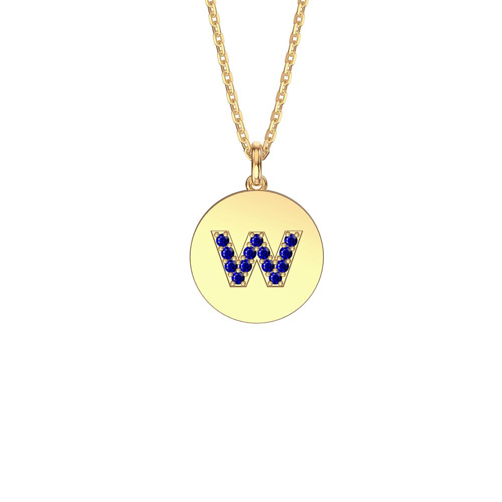 Charmisma Sapphire Pave 18ct Gold Vemeil Alphabet Pendant W