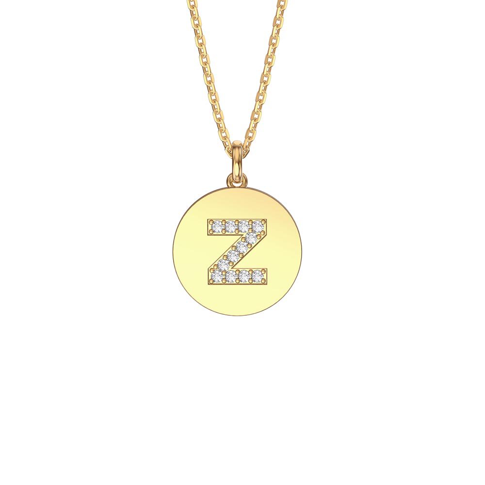 Charmisma Moissanite Pave 18ct Gold Vemeil Alphabet Pendant Z