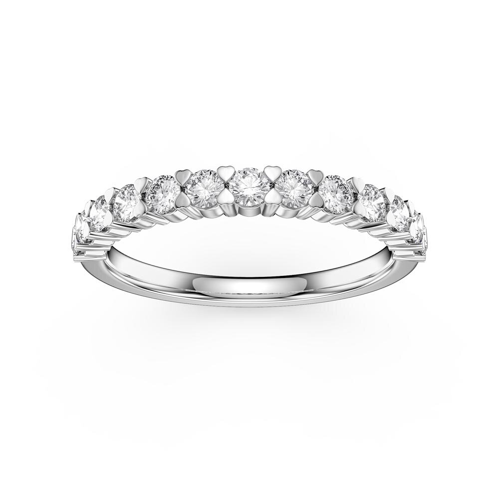 Stardust Lab Diamond 9ct White Gold Half Eternity Ring