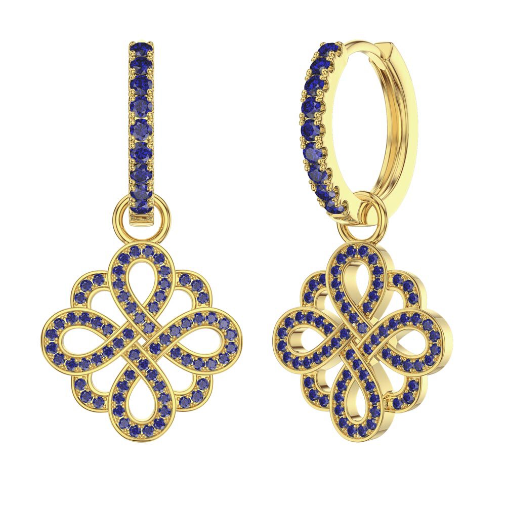 Sapphire Infinity 18ct Gold Vermeil Interchangeable Earring Drops #5