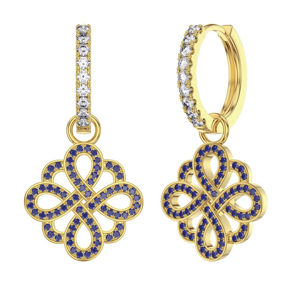 Sapphire Infinity 18ct Gold Vermeil Interchangeable Earring Drops #4