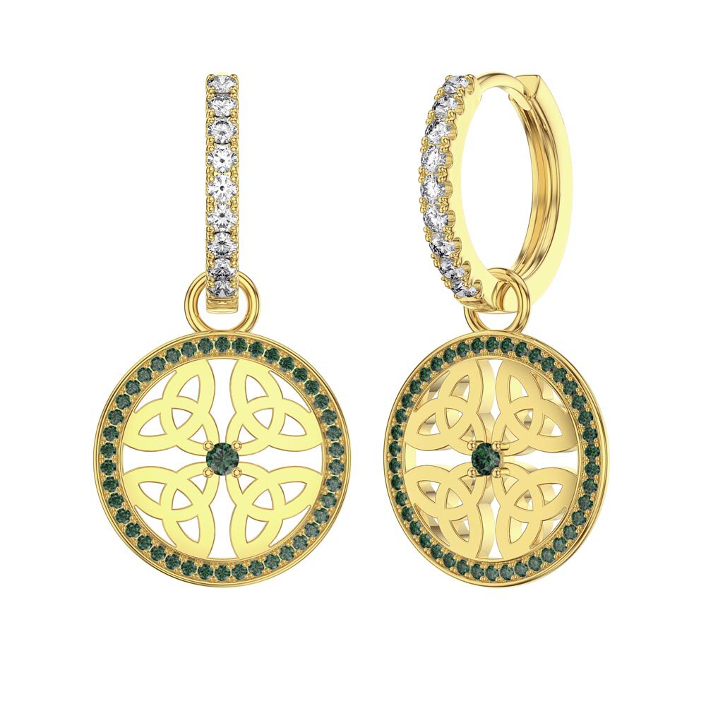 Emerald Trinity 18ct Gold Vermeil Interchangeable Earring Drops #4