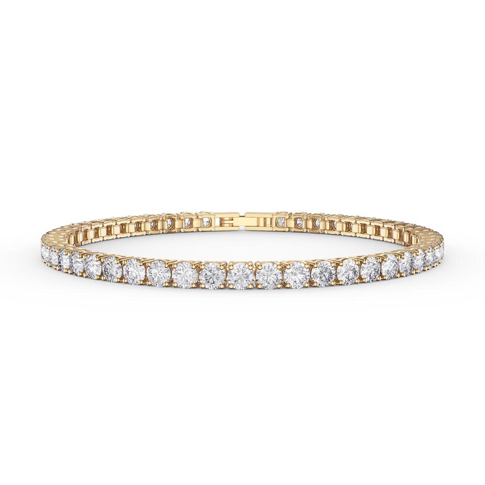 Eternity White Sapphire 18ct Gold Vermeil Tennis Bracelet