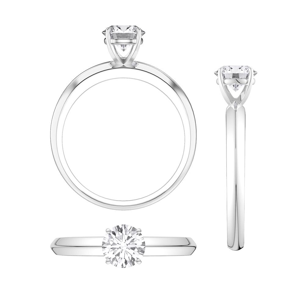 Unity 1ct G SI1 Diamond Solitaire Platinum Engagement Ring #9