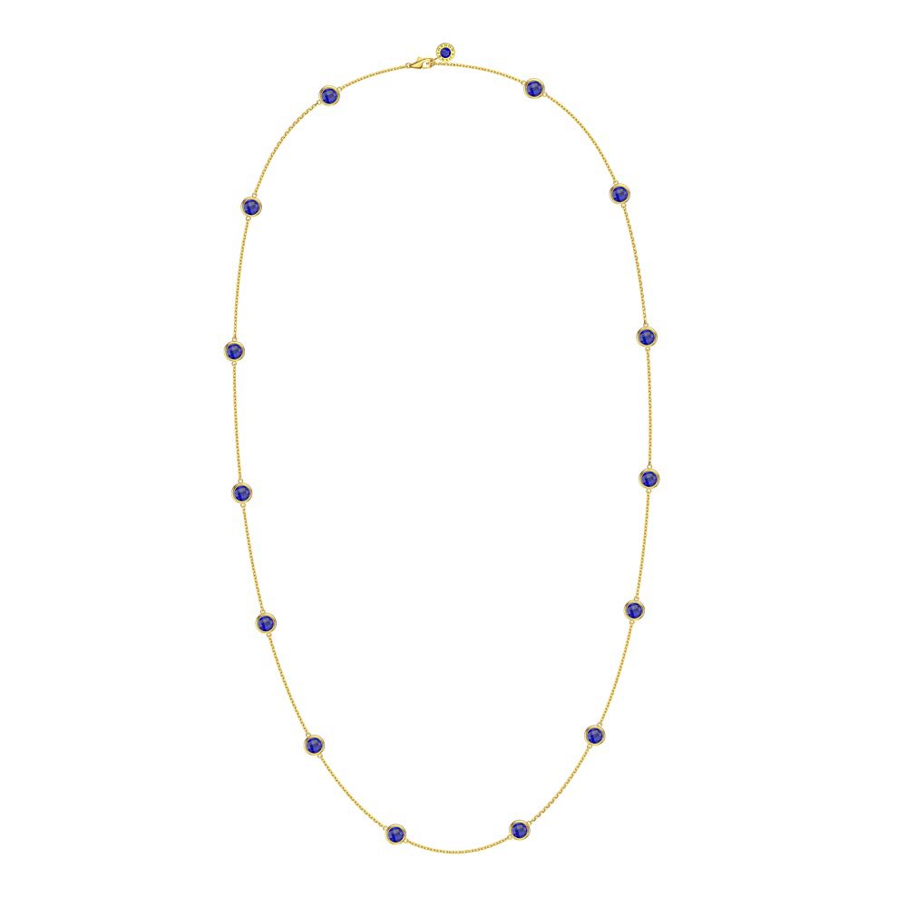 Sapphire By the Yard 18ct Gold Vermeil Necklace #3