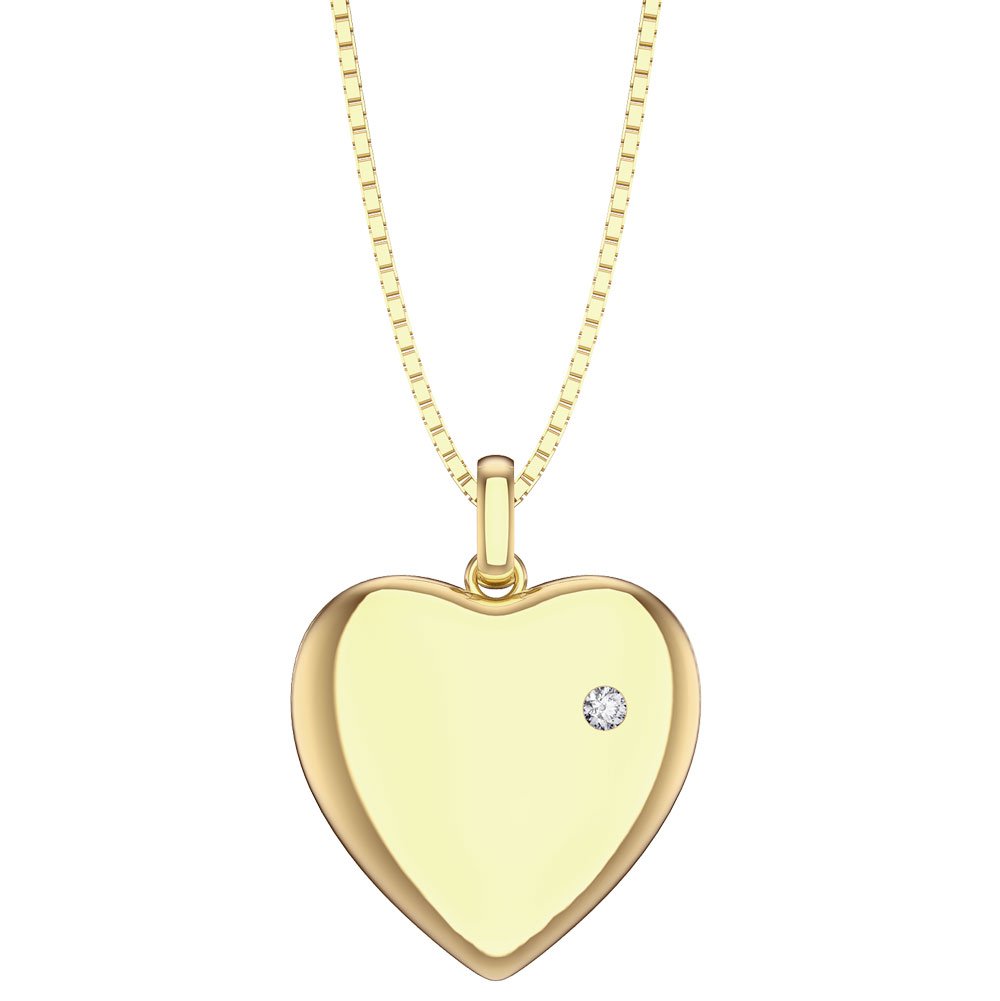 Charmisma Moissanite 18ct Gold Vermeil Heart Locket #1