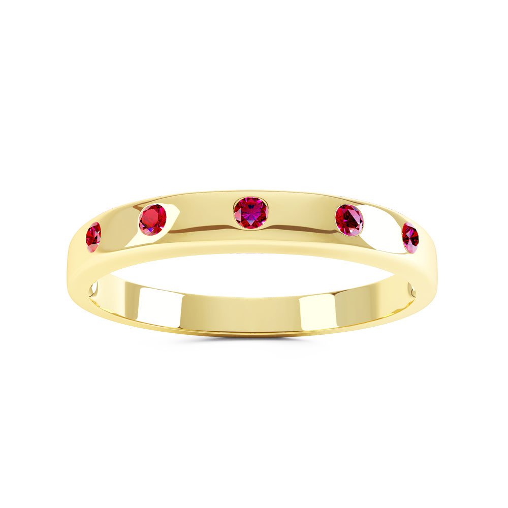 Unity Ruby 18ct Yellow Gold Wedding Ring Band