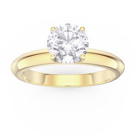 Unity 1ct Moissanite Solitaire 18ct Yellow Gold Engagement Ring