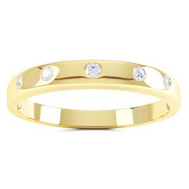 Unity Moissanite 9ct Gold Promise Ring Band