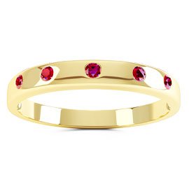 Unity Ruby 9ct Gold  Promise Ring Band
