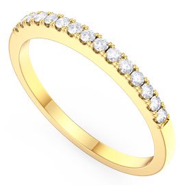 Promise Moissanite 9ct Gold Half Eternity Ring