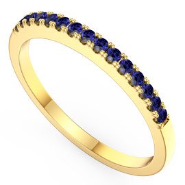 Promise Sapphire 9ct Gold Half Eternity Ring