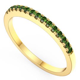 Promise Emerald 18ct Yellow Gold Half Eternity Ring