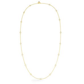 By the Yard White Sapphire 18ct Yellow Gold Necklace