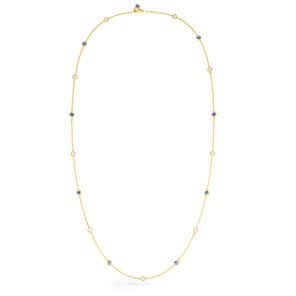 By the Yard Sapphire 18ct Yellow Gold Necklace
