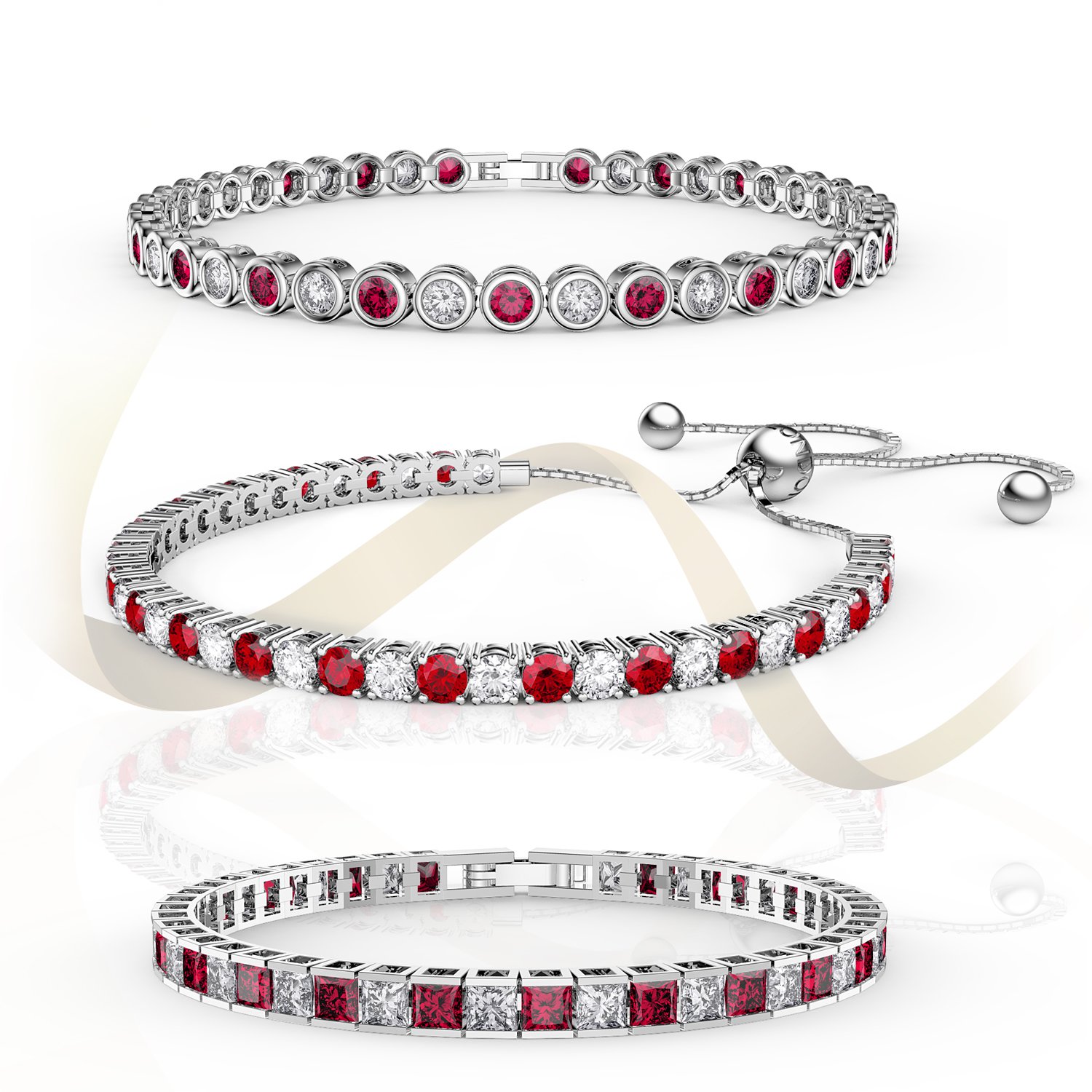 Ruby Bracelets