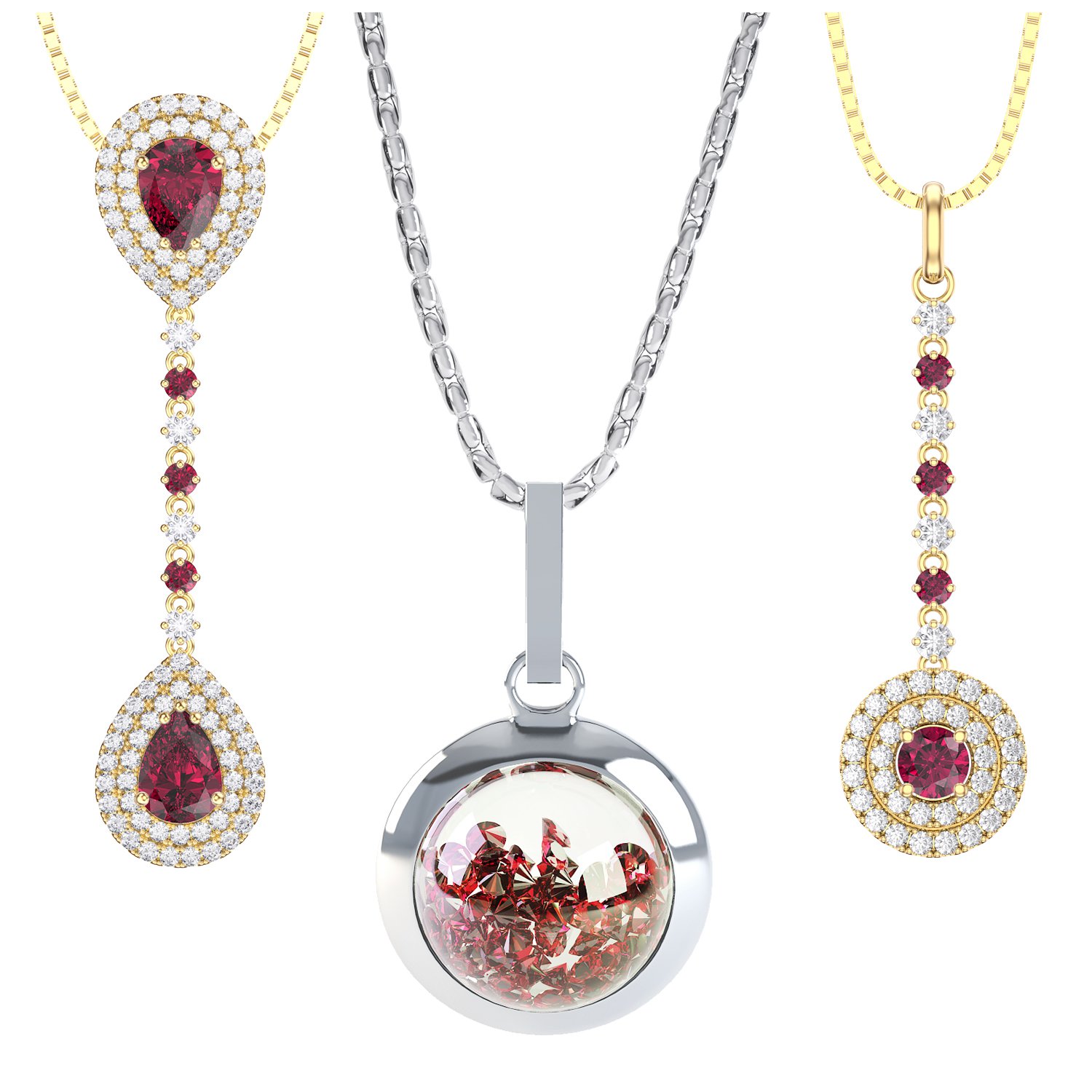 Ruby Pendants