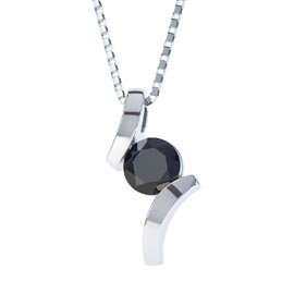 Combinations Onyx Round Silver Pendant