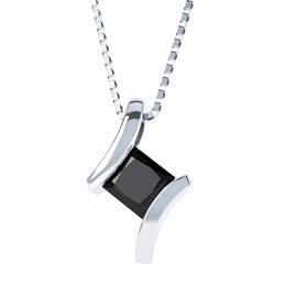 Combinations Onyx Square Silver Pendant