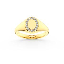 Moissanite 9ct Gold Signet Ring