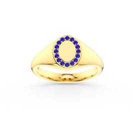 Sapphire 9ct Gold Signet Ring