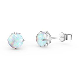 Charisma Opal 9ct White Gold Stud Earrings