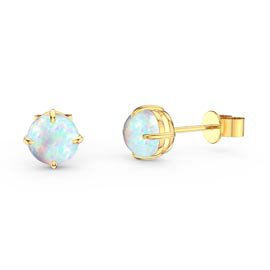 Charisma Opal 9ct Yellow Gold Stud Earrings