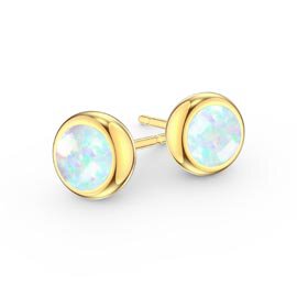Infinity Opal 18ct Gold Vermeil Stud Earrings