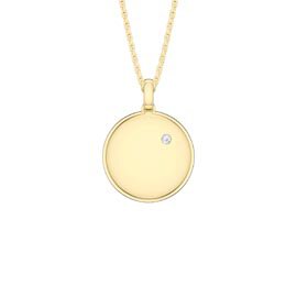 Charisma Moissanite 18ct Gold Vermeil Round Locket
