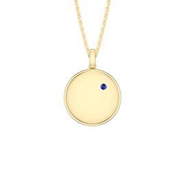 Charisma Sapphire 18ct Gold Vermeil Round Locket