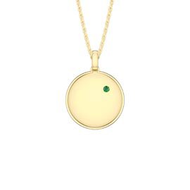 Charisma Emerald 18ct Gold Vermeil Silver Round Locket