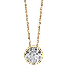 Infinity 1.0ct Solitaire White Sapphire 18ct Gold Vermeil Pendant