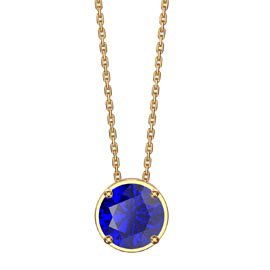 Infinity 1.0ct Solitaire Blue Sapphire 18ct Gold Vermeil Pendant