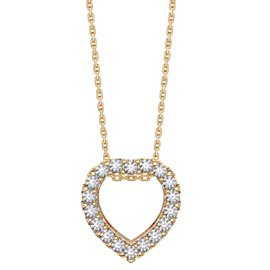 Infinity Heart White Sapphire Halo 18ct Gold Vermeil Pendant
