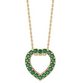 Infinity Heart Emerald Halo 18ct Gold Vermeil Pendant