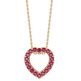 Infinity Heart Ruby Halo 18ct Gold Vermeil Pendant