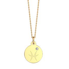 Charisma Moissanite 18ct Gold Vermeil Pisces Pendant