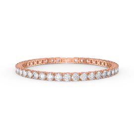 Eternity 10ct White Sapphire 18ct Rose Gold Vermeil Tennis Bracelet