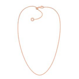 Adjustable Diamond Cut 18ct Rose Gold Vermeil Belcher Chain 24 Inch