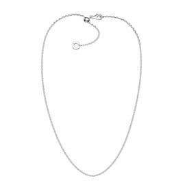 Adjustable Diamond Cut Platinum plated Silver Belcher Chain 24 Inch