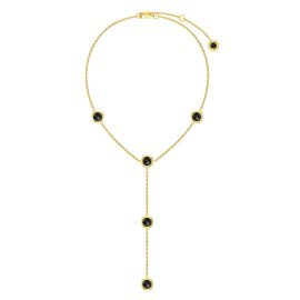 Onyx By the Yard 18ct Gold Vermeil Lariat Necklace
