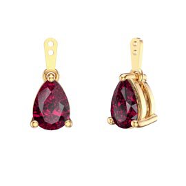 Charisma 4ct Ruby 18ct Gold Vermeil Pear Earring Drops