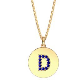 Charisma Sapphire Pave 18ct Gold Vemeil Alphabet Pendant D