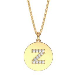 Charisma Moissanite Pave 18ct Gold Vemeil Alphabet Pendant Z