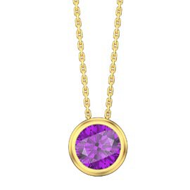 Infinity 1.0ct Pink Sapphire Solitaire 18ct Gold Vermeil Bezel Pendant