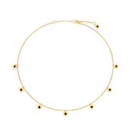Charisma Onyx 18ct Gold Vermeil Drop Choker Necklace