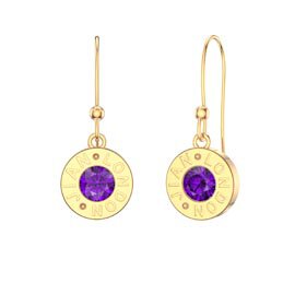 Charisma Amethyst 18ct Gold Vermeil Dainty Drop Earrings